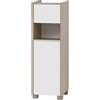 Schildmeyer - Armadio in legno derivato, finitura rovere chiaro e bianco opaco, 30.2 x 33 x 94,7 cm