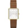 Rosefield Orologio Analogico da Donna The Boxy - Marrone - ∅ 26 x 28 mm