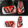 CGEAMDY 2 PCS Pedale Dell'auto, Auto Pastiglia Freno Pedale per Veicoli, Auto Carburante Acceleratore Freno Copripedale Pedali Automatici, Automatico Accessori per Auto Freno Poggiapiedi(Rosso)