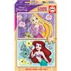 Educa - Puzzle in legno per bambini con 25 pezzi | Disney Princess. Misura: 26 x 18 cm. Set di 2 puzzle da 25 pezzi ciascuno. Consigliato a partire dagli 4 anni (19288)