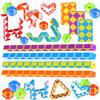 LISOPO Mitgebsel - Giocattolo educativo per il compleanno dei bambini, 12 pezzi, 24 blocchi, magici serpenti Give Aways, accessorio per decorazioni per feste