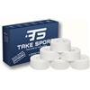 TS TAKE SPORT TAKE SPORT, NOVITÀ! Tape sportivo, Tape dita crossfit, Nastro bendaggi sportivi. Sport tape, 6-12 rotoli cerotti sportivi 2,5 x 10m, 100% Cotone, Bordo Zig Zag, Non elastico. Bianco (RAYON, 6)