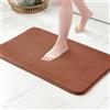 MIULEE Tappeto da Bagno Antiscivolo in Microfibra - Morbido, Assorbente, Asciugatura Rapida, Lavabile in Lavatrice - 40x60 cm, Marrone
