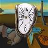 Lafocuse Orologio Fusione Salvador Dali, Stile Surrealismo Creativo Distorto, Orologio da Scrivania e da Scaffale Silenzioso Decorativo per Casa Mensola Ufficio (Colore Bronzo)