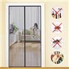 MYCARBON Zanzariera Porta Finestra Magnetica Anti Mosche(70x200cm, Nero)