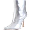 The Drop Women's Stivaletti con Tacco Gail, Argento a specchio, 39.5