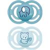 MAM Ciuccio Perfect in set da 2 pezzi, per uno sviluppo sano dei denti e della mascella, ciuccio per bambini realizzato con materiali sostenibili e rinnovabili, con scatola per ciuccio, 6-16 mesi,