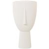DRW Vaso da tavolo in ceramica grezzo opaco 24 x 46 cm, base 12,5 cm