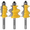 WSOOX Sourcingmap - Set di 3 frese per stampaggio architettonico, 8 mm