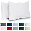 Dreamzie Federe 40x60 Cotone Rinforzato (Set da 2) - Bianco - Trama Fitta a 57 Fili/cm² - Federe Cuscini 40x60 cm - Federe Cuscino 40x60 Certificate Oeko Tex - Dreamzie
