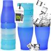 idea-station Neo Bicchieri Plastica 12 x 450 ml - edizione ghiaccio - Bicchieri Cocktail infrangibile - riutilizzabile Set Bicchieri Acqua - ideale per compleanno e campeggio