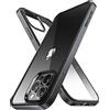 SUPCASE Cover per iPhone 13 Pro Max 6,7 pollici (2021), retro trasparente protezione ultra sottile [Unicorn Beetle Edge] con bumper in TPU interno antiurto, design bordi piatti (nero)