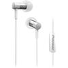 Pioneer SE-CH3T(S) Cuffie Hi-Res Audio In-Ear (corpo in alluminio, pannello di controllo, microfono, comfort leggero e compatto, per iPhone, smartphone Android, design minimalista) Argento