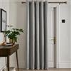 Fusion - Strata - Tenda a pannello singolo con occhielli in tessuto - 168 x 214 cm, colore: Argento