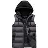 YOUTHUP Gilet da Uomo con Cappuccio Casual Inverno Caldo Outdoor Imbottito Gilet Senza Maniche, Verde, XS