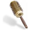 Olivia Garden Expert Blowout Speed - Oro & Marrone - 65 - Spazzola rotonda in ceramica con corpo extra lungo per messe in piega 25% più veloci