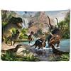 Ulticool - Appeso a Parete Decorazione - Gruppo di dinosauri T-Rex - 200 x 150 cm Grande Murale Manifesto - Accessori Casa Soggiorno Camera da Letto Soffitto