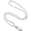 COAI Collana Mala 108 Grani di Pietre Dure Howlite Annodate a Mano con Ciondolo Foglia Ovale di Howlite Naturale