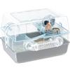 FERPLAST Gabbia Roditori DUNA FUN per Criceti, Topolini, in Plastica e Metallo, Accessori inclusi: Mangiatoia, Beverino, Casetta, Ruota, Scaletta, Ripiani, Set Tubi. 55x47xh37,5cm