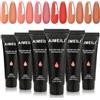AIMEILI Kit Gel Ricostruzione Unghie, Colorati Nudo Glitter Acrigel per Unghie Nail Builder Gel Set - Lunga Durata e Per Principianti e Professionisti Extension Gel Set 17, 6x15ML