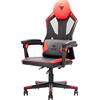 ITEK 4CREATORS CF50 Sedia Gaming ergonomica Rossa, schienale reclinabile e poggiatesta regolabili, supporto lombare, comfort e design, ideale come sedia ufficio, sedia per studio e poltrona per gamer