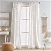 Peri Home Gates - Tenda a pannello in ciniglia trapuntata, con tasca per asta, 241,3 cm, colore: bianco