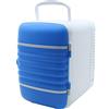 TOYOCC Mini frigorifero da 4 litri - Scaldabagno elettrico portatile per casa/auto, congelatore/frigorifero per alimenti compatto per dormitorio all'aperto, DC12v/Ac220v