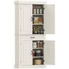 HOMCOM Credenza per Cucina con 2 Armadietti e Cassetto in Stile Coloniale, 80x35x180cm Bianco|Aosom