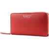 bugatti Linda Portafoglio Donna Grande in Pelle 18 Carte con Cerniera - Rosso
