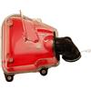 one by Camamoto scatola air box filtro aria completa di spugna e manicotto compatibile con mbk-yamaha-malaguti nitro aerox neo's ovetto f12 f15 f10 tutti i motori minarelli orizzontali (trasparente)