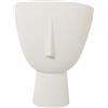 DRW Vaso da tavolo in Ceramica Crudo Mate 29 x 38 cm, Base 13,5 cm