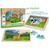 Teorema GIOCO PUZZLE LEGNO 4 FIGURE 4 MODELLI ASSORTITI 20X15 CM