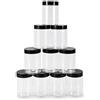testyu 10 Pezzi Barattoli Cucina Plastica Trasparente, 300 ml Contenitori Vuoti Ermetici da Barattolini Plastica con Coperchio per Casa, Cucina, Artigianato Artistico, Cosmetico, Campione
