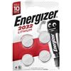 Energizer batteria litio pulsante cr2032 3v 4 unità