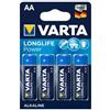 Varta longlife power batteria alcalina aa lr6 4 unità