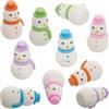 Baker Ross FX752 Gomme per pupazzi di neve - Confezione da 10, per riempire i sacchetti e le calze delle feste di Natale