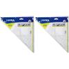 Lyra Noflash Squadra 36cm/45°in Busta PVC (Confezione da 2)