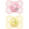 MAM Ciuccio Perfect in set da 2 pezzi, per uno sviluppo sano dei denti e della mascella, ciuccio per bambini realizzato con materiali sostenibili e rinnovabili, con scatola per ciuccio, 0-6 mesi,