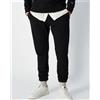 Champion Pantaloni Con Polsino a Costine e C-Logo Ricamato Nero Uomo