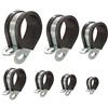 AUPROTEC Fascette stringitubo con inserto di gomma P-clips staffa per fissare tubi e cavi: Ø 8mm / banda 12mm, 2 pezzi