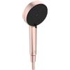Ideal Standard - Alu+, Doccetta a mano per doccia anticalcare in alluminio a due funzioni con diametro 10cm, Telefono doccia con portata 8l/min, Rosé