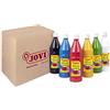 Jovi - Guazzo liquido, Astuccio 6 vasetti da 1L, Colori primari, Vernice a base di ingredienti naturali, Facile da lavare, Senza glutine, Ideale per la scuola (511/6A)