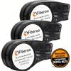 FIBEROO Ricarica compatibile M21-1500-427 per BMP21 PLUS & BMP21 LAB non adatta per M210 & M211 Nastro adesivo in vinile stampabile scrittura nera su bianco fibra ottica, cavi di rete: confezione da 3