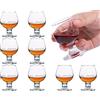 Soopiiso Bicchieri da shot da 50 ml, set di 8 graziosi bicchieri da brandy cognac, trasparenti da shot, mini bicchiere da brandy