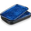 vancasso Set di piatti da portata con stella per 4 persone, piatti in gres porcellanato, lavabili in lavastoviglie e microonde, piatti piani, piatti da dolce, piatti da campeggio, blu