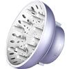 GIHALI universale dei capelli diffusore forte holding adattabile per asciugacapelli con da 4,4 cm a 6,6 cm per ricci o capelli mossi (Lavanda)