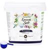 Nortembio Sale di Epsom 100% Naturale 3 kg Sali da Bagno per Relax e Recupero Muscolare, Esfoliante Piedi e Corpo + eBook Incluso