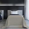 Italian Bed Linen Piumino estivo ignifugo Bicolore Microfibra, Blu Scuro/Grigio Chiaro, Singolo 170x270 cm