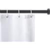 WENKO Tubo da doccia telescopico Luz, estensibile, incl. adattatore ad incastro da parete, fissaggio senza trapano, in alluminio resistente contro la ruggine, Ø 28 mm x 70 - 115 cm, colore nero
