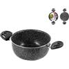 Home Tegame Due Manici Antiaderente Stone Cm24 Pentole e Preparazione  Cucina, Pietra, Antracite, 24 cm : : Casa e cucina